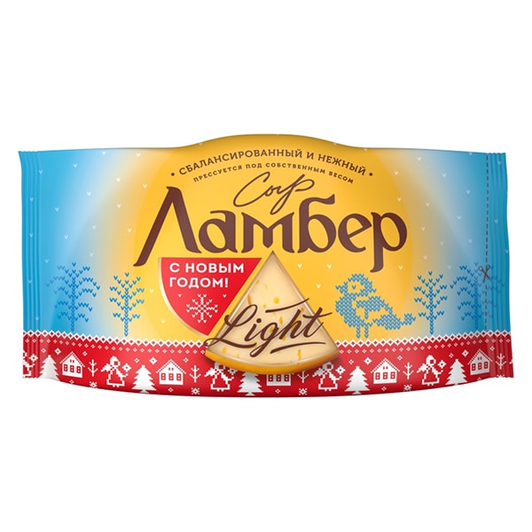 Сыр "Ламбер" полутвердый, 30% 230 г.